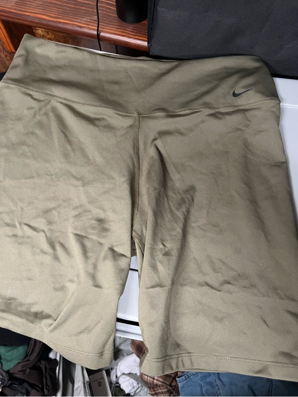 Nike Olive Green Dri-FIT Stretch Shorts